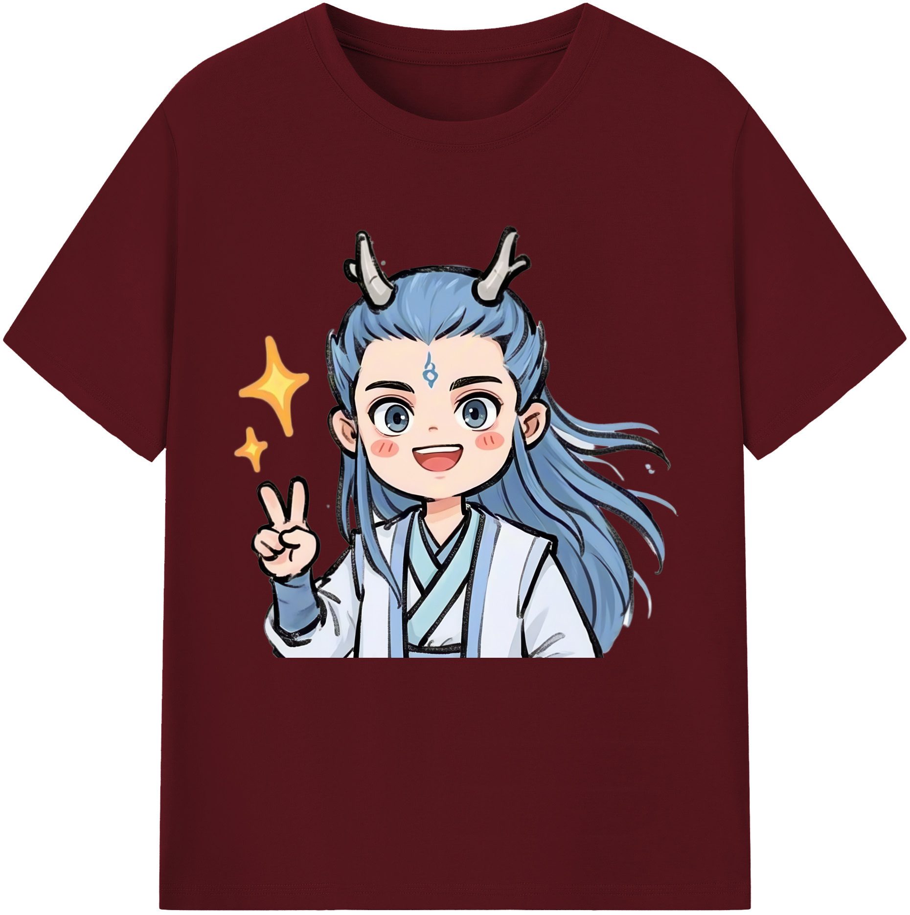 （画像用） Ne Zha 2 ナタ 魔童の大暴れ 綿100％半袖Tシャツ（フロントプリント）